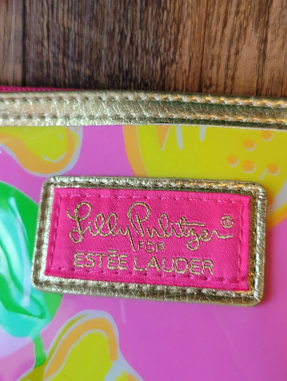 Lilly Pulitzer For Estee Lauder Lemon Print Cosmetic Bag